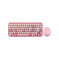 Perixx PERIDUO-713 Pink DE belaidė klaviatūra ir pelė, vokiškas QWERTZ išdėstymas, rožinė (11713)