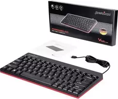 Perixx PERIBOARD-422 DE klaviatūra, USB, QWERTY, vokiškas – JAV anglų išdėstymas, juoda