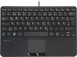 Perixx PERIBOARD-525 DE B Black – Kompaktiška klaviatūra su jutikliniu kilimėliu