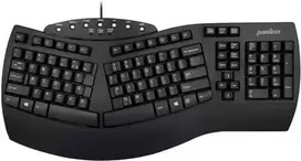 Perixx Periboard-512 juoda ergonominė klaviatūra su USB (11523)