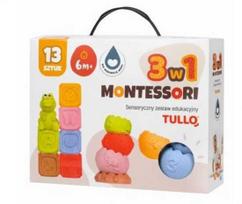 AM Tullo TULLO 612 sensoriniai blokai, sensorinė piramidė, Montessori mokomasis gyvūnų rinkinys 13 vnt.
