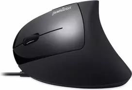 Perixx PERIMICE-513 L, ergonominė pelė, kairiarankiams, vertikali, juoda