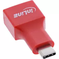 InLine 31651 USB-C (kištukas) į USB-A (lizdas) lyties keitiklis, USB 2.0, raudonas