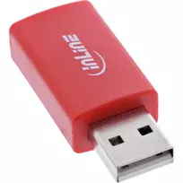InLine 31653 USB duomenų blokatorius su USB-A kištuku ir USB-A lizdu, 5 V 1,5 A
