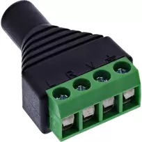 InLine 92504K laidas 3.5 mm 4 kontaktų TRRS kištukas / gnybtų blokas 4 kontaktai Juoda, Žalia