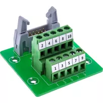 InLine 92504O laidas jungtis IDC 10 / gnybtų blokas 5 gnybtai Žalia, Šviesiai pilka