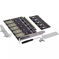 PCIe sąsajos plokštė InLine 76619G – 5 papildomi SATA prievadai M.2 SSD diskams