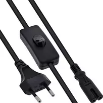 InLine 16154 maitinimo laidas su jungikliu 1,5 m CEE 7/16 – IEC C7