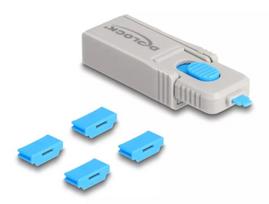 DeLOCK HDMI prievadų blokatorių rinkinys 4 vnt. + atrakinimo įrankis, HDMI lizdams