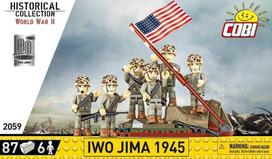 COBI 2059 blokai pakelia vėliavą Iwo Jima 1945 m. 6 JAV jūrų pėstininkų figūrėlės