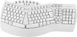Belaidė klaviatūra Perixx 11615 RF Wireless + Bluetooth QWERTY prancūzų – vokiečių – ispanų – JK anglų – JAV anglų balta (PERIBOARD-612W DE)