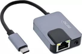 Tinklo adapteris InLine 33382I – Gigabit Ethernet, USB-C 3-in-1 (Ethernet, garsas, PD)