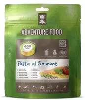 Adventure Food Makaronai su lašiša 600 kcal, liofilizuotas indas, maisto davinys.