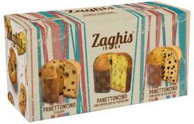 Set of three panettones from Zaghis, 3 x 100 g
