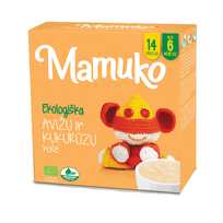 Kukurūzų avižų košė iš ekologiškų ES ūkių vaikams Mamuko 6m+