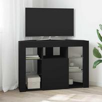 TV staliukas Kampinė LED televizoriaus spinta 100x40x68cm Juoda