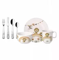 Indų ir stalo įrankių rinkinys vaikams, 7 vnt. Riaukite kaip liūtas Villeroy & Boch