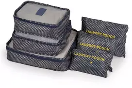 Kelioninis Lagaminų organizatoriaus rinkinys 6 elementai navy