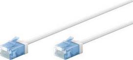 Goobay Itin lankstus CAT 6A pataisinis kabelis, plonas, U/UTP, baltas - Laido ilgis 0,5 m