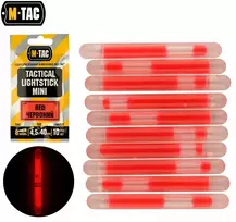 Cheminis šviesos apšvietimas 4,5x40 mm 10 vnt M-Tac Lightstick raudona