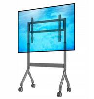 Laikiklis Fiber Mount Cabletech P150 - Elektrinis televizoriaus vežimėlio mobilus stovas LCD LED televizoriams 50"-90" VESA