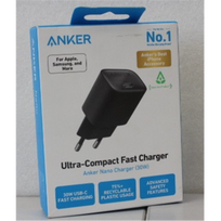 IŠPARDAVIMAS. Anker 511 Nano 4 Wall Charger 30W 1C, Black | IŠPARDAVIMAS. Anker 511 Nano 4 Wall Charger 30W 1C | A2337G11 | USB-C | DEMO | A2337G11SO