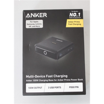 IŠPARDAVIMAS. Anker Prime Charging Base for Power Bank, 100W | A1902311 | Black | IŠPAKUOTA, PAŽEISTA PAKUOTĖ, SUBRĖŽTAS | A1902311SO
