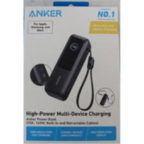 IŠPARDAVIMAS. | Anker Zolo Powerbank | A1695H11 | 25000 mAh | Built-In USB-C and Retractable Cable) | Grey | DEMO | A1695H11SO