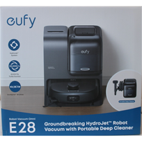 IŠPARDAVIMAS. Anker Eufy Robot Vacuum Cleaner Omni E28, Black | Anker Eufy Robot Vacuum Cleaner | Omni E28 | Wet&Dry | Dust capacity 3 L | 20000 Pa | Black | PAŽEISTA PAKUOTĖ, MISSING INNER PACKAGING (BAGS). ITEM IS NAUDOTAS, NEŠVARUS, WET AND SUBRĖŽTAS. NOT FULL LIQUID BOTTLES | 24 month(s) | T2352G11SO