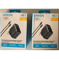 IŠPARDAVIMAS. Anker Charger (100W, 3 Ports, Smart Display),with USB-C Cable  Dark Gray | Anker Charger (100W, 3 Ports, Smart Display) with USB-C Cable | PAŽEISTA PAKUOTĖ | B121BGZ1SO
