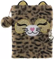 Tinka - pliušinis dienoraštis su užraktu - leopardas (8-802165)
