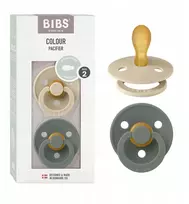 BIBS Color ortodontinis kūdikio čiulptukas 2 vnt. GUMINIS 6 m+ Vanilė/Pušis