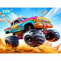 Norimpex Deimantinis siuvinėjimas automobilis MonsterTruck Mosaic Deimantinis paveikslas 30x40cm