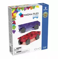 Magna Tiles Automobilių 2 elementų išplėtimo rinkinys Raudona ir violetinė MAGNA-PLYTELĖS