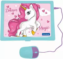 Lexibook - Dvikalbis edukacinis nešiojamas kompiuteris „Unicorn“ su 164 veiklomis (anglų/prancūzų kalbomis) (JC601UNIi1)