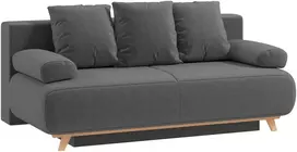 Trivietė sofa-lova, pilka, 188cm