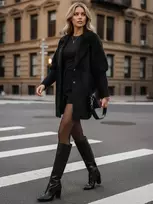 Moteriškas juodas paltas Rita