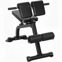 Aosom Reguliuojamas sulankstomas treniruoklis, juodas, plieno rėmas, 150 kg