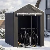 Promotion Nešiojama daiktų laikymo palapinė, tamsiai pilka, cinkuotas metalas ir PE, 183 x 122 x 168 cm