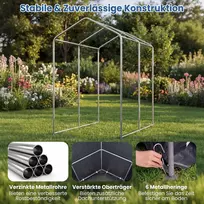 Promotion Nešiojama daiktų laikymo pastogė, tamsiai pilka, cinkuotas metalas ir PE, 152 x 91 x 152 cm