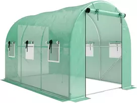 Aosom Šiltnamis su PE danga, 3 x 2 x 2 m, žalias
