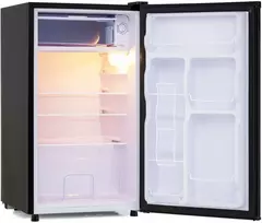Promotion 98 L mini šaldytuvas su 5 temperatūros lygiais ir apverčiamomis durelėmis, juodas