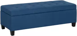 Aosom Saugojimo suoliukas su daiktadėže, mėlynas, 125 x 48,9 x 41,3 cm