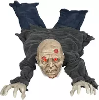 Aosom Helovino dekoracija zombis su LED akimis, kaukia ir ropoja, su garso ir judesio jutikliu, maitinama baterijomis, 159 cm