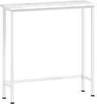 Aosom Konsolinis stalas prieškambariui, baltas, 75 x 24 x 76 cm