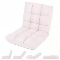 Sofa Promotion Reguliuojama sulankstoma grindų kėdė, 14 padėčių, šviesiai rožinė, 104 x 55 x 15 cm
