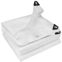 Aosom Dengiamoji plėvelė, 4 x 6 m, 140 g/m², balta