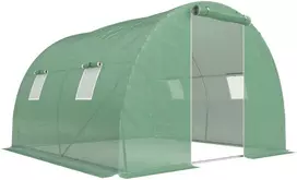 Aosom Vaikštomas tunelinis šiltnamis, 3 x 3 x 2 m, žalias