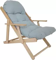 Aosom Sulankstomas krėslas, šviesiai pilkas, buko medžio rėmas, iki 120 kg