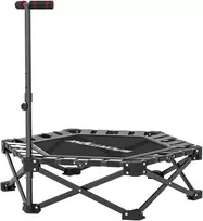 Aosom Sulankstomas fitneso batutas su reguliuojama T formos rankena, juodas, 104 x 104 x 104/109/114 cm, iki 180 kg